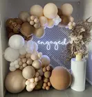 Baby Shower воздушные шары-гирлянды арочный комплект Латекс Ретро Кофе кожи DIY, иных металлических золотых годик, дня рождения, свадьбы, годовщины вечерние Decorati