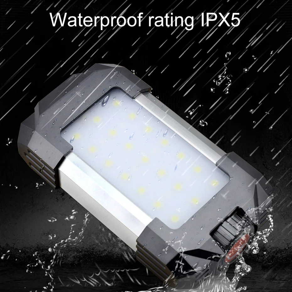 

Перезаряжаемый внешний аккумулятор, водонепроницаемый фонарь для кемпинга, 500 лм