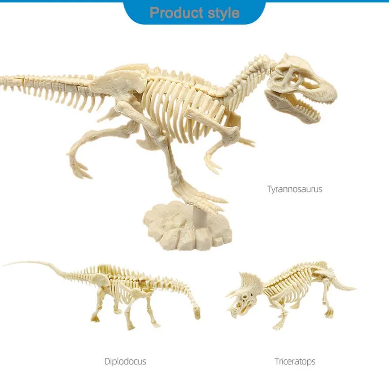 Светящийся скелет динозавра игрушки для сборки детские развивающие динозавр