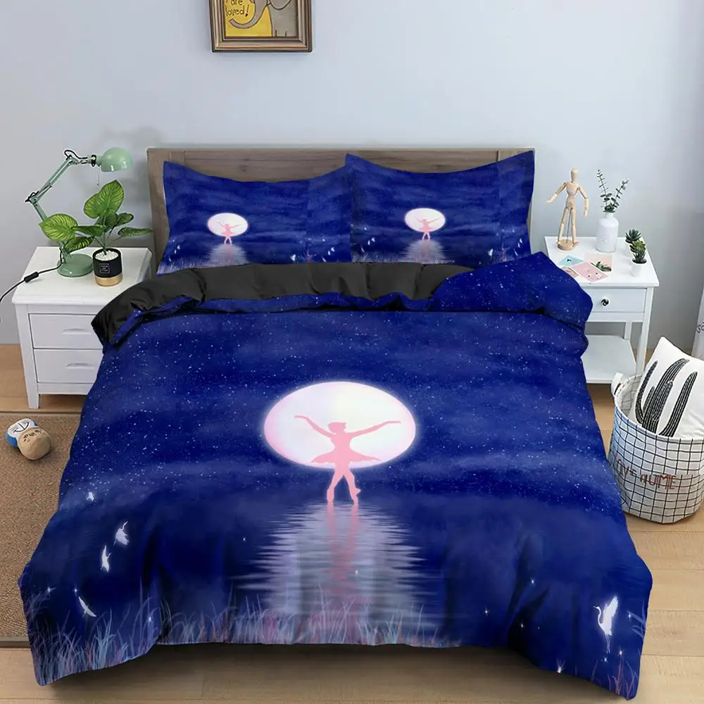 

3D Digital Duvet Cover Dancing Girl Printed Bedding Set Comforter Cover Kids Adult Bedding Set for Winter US/EU/AU Size