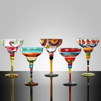 handmade colorful cocktail cup europe goblet champagne creative wine glasses bar party home drinkware wedding gifts