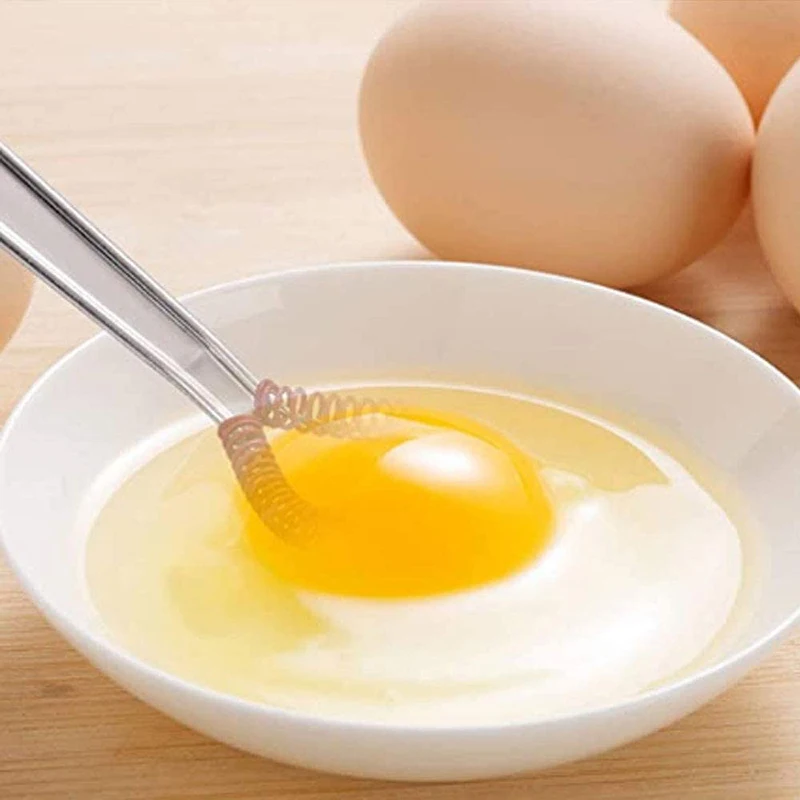 

Stainless Steel Spiral Whisk Rotating Whisk Manual Whisk For Mixing Eggs Professional Kitchen Frother
