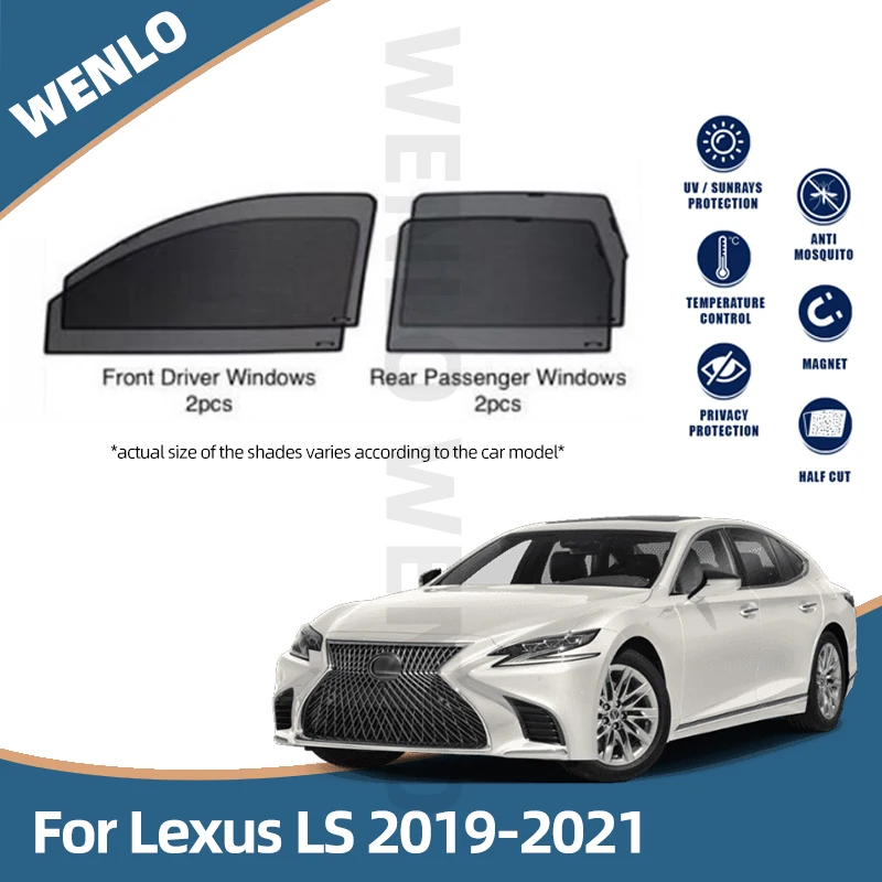 Для Lexus LS 350 500 500H LS350 LS500 LS500H XF50 2019 2020 2021 Магнитный солнцезащитный козырек для автомобиля сетчатый защитный чехол