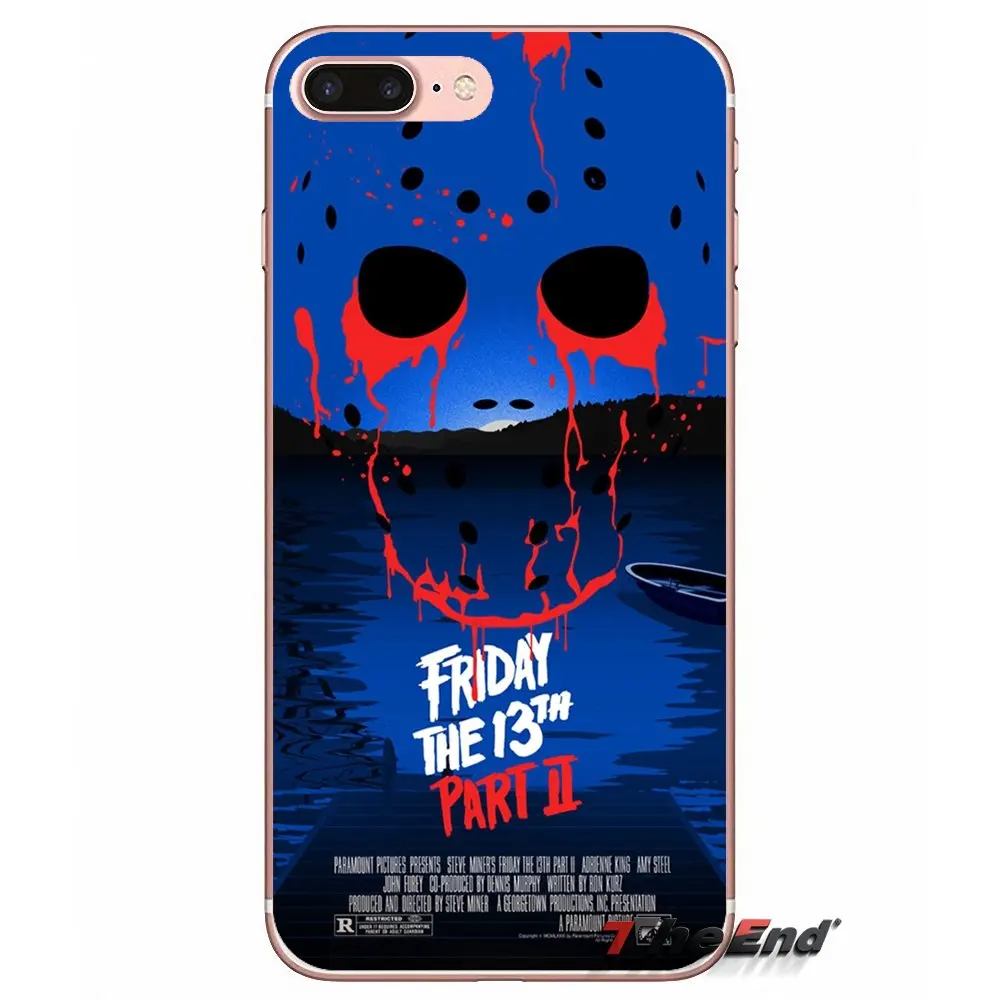 Силиконовый чехол для телефона Apple IPhone X 4 4S 5 5S SE 5C 6 6s 7 8 плюс Plus ужас пятница 13th