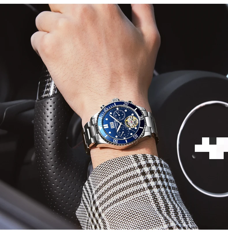 Tourbillon механические часы для мужчин Топ люксовый бренд карнавальные часы спортивные автоматические часы водонепроницаемые мужские часы Relogio светящиеся