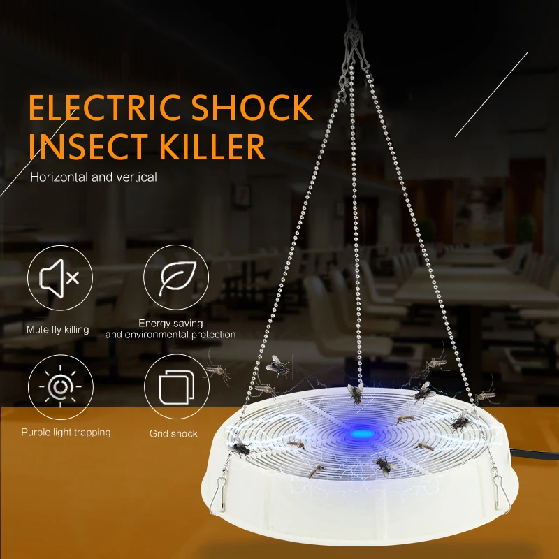 Электрическая ловушка для мух автоматическая фиолетовая устройство ловушки еды