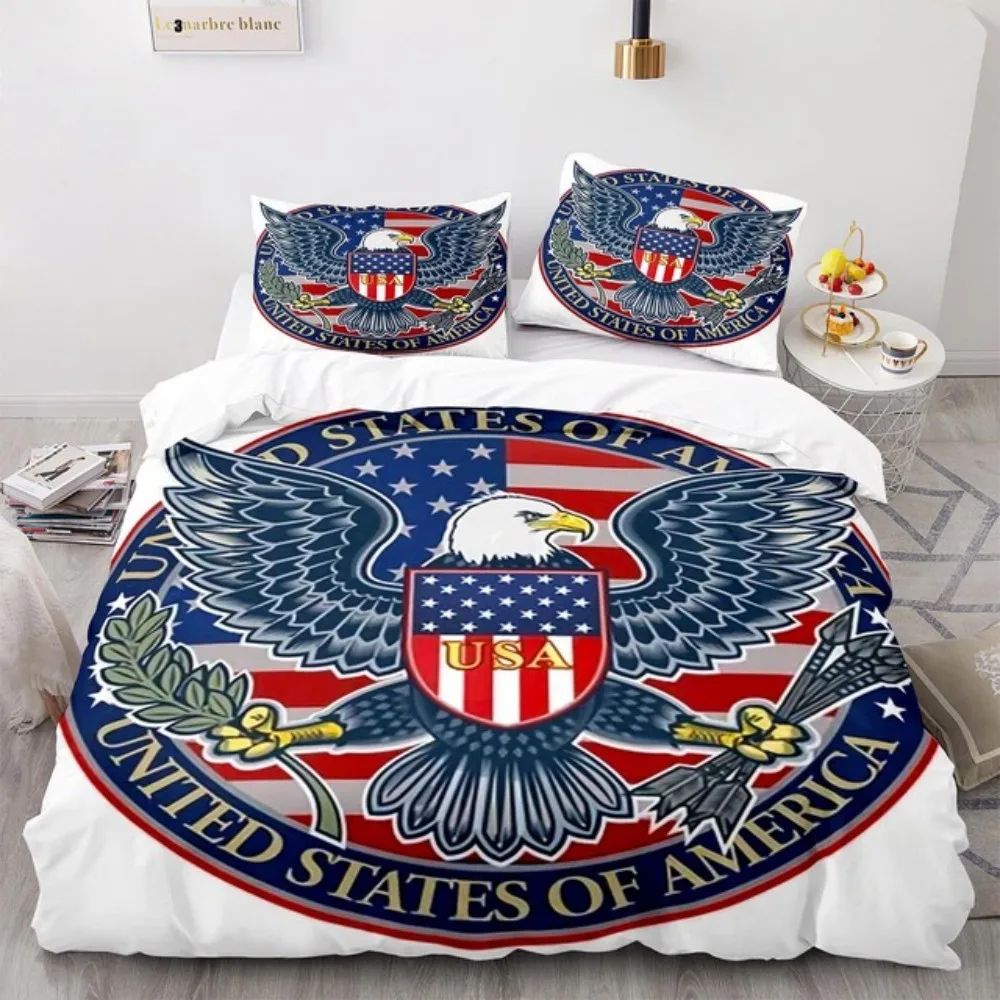 USA Flag Bedding Set Single Twin Full Queen King Size United States Bed Sets American Children's Kid Bedroom Duvetcover 04 | Дом и сад