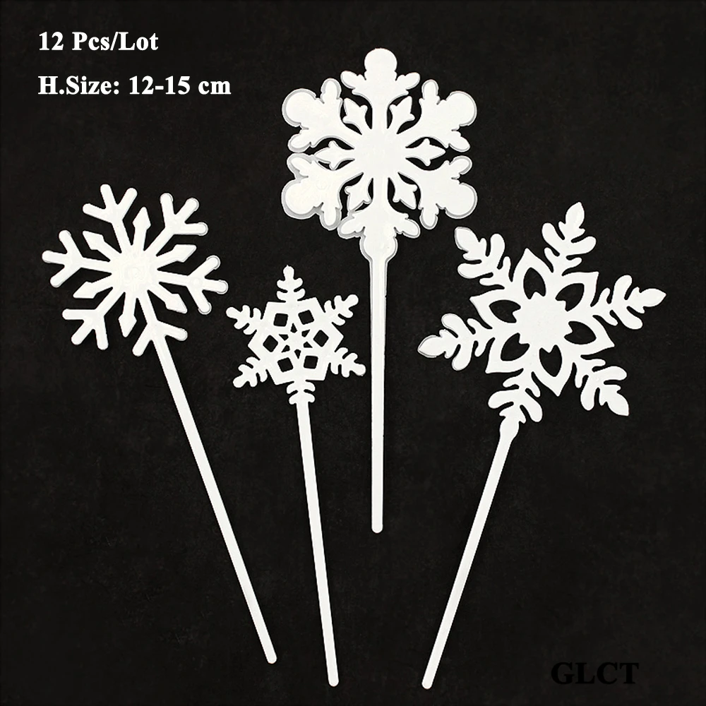 

cake decoration cupcake toppers snowflake decoration party birthday supplies cake decorating snowflake cake topper flags