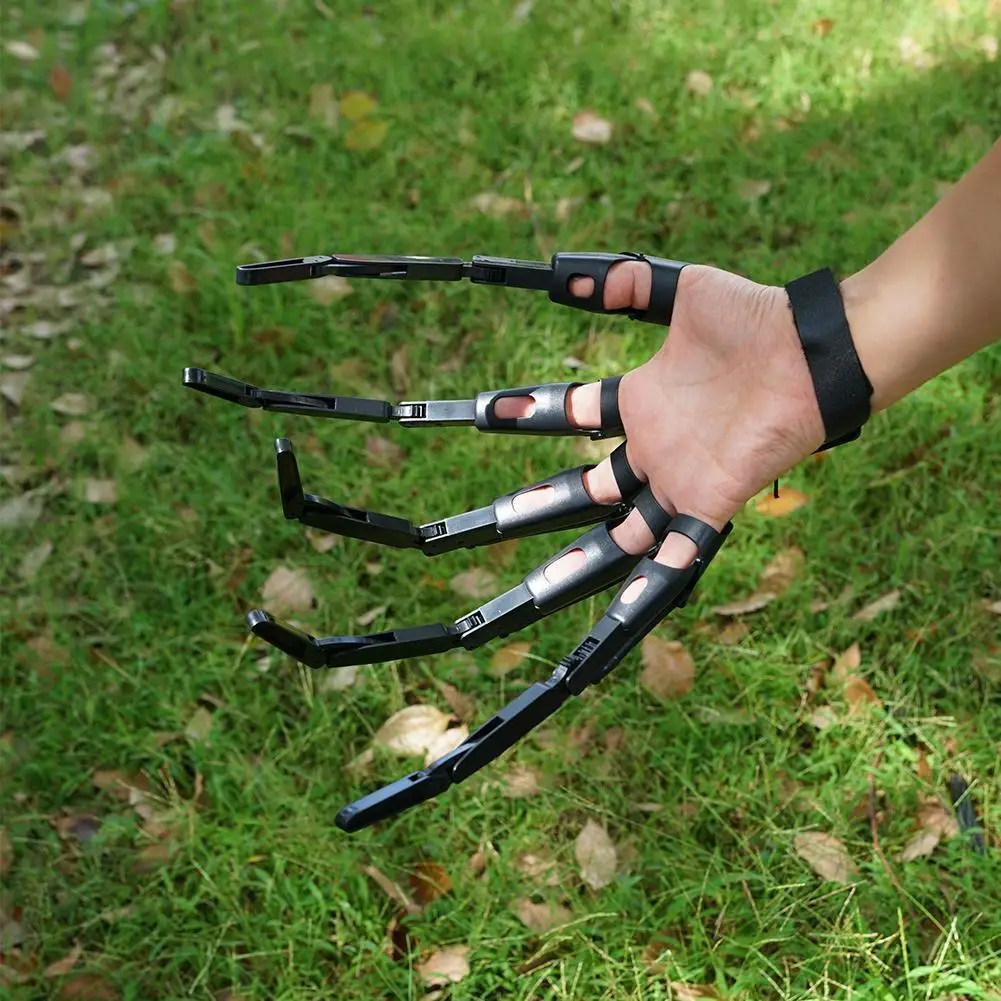 Knuckle Finger Gloves 3D Demon Gloves with Claws Knuckle Claw Movable Knuckle Articulated Long Finger Halloween Cosplay Gloves