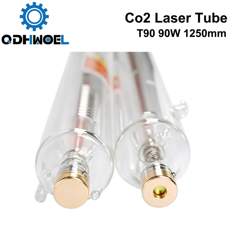 QDHWOEL T90 Co2 лазерная трубка мощность 90 вт длина 1250 мм диаметр. 80 для лазерной лампы