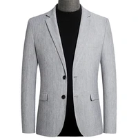2021 new suit jacket mens fashion british casual blazers coat slim solid tops male spring autumn gray outwear terno masculino