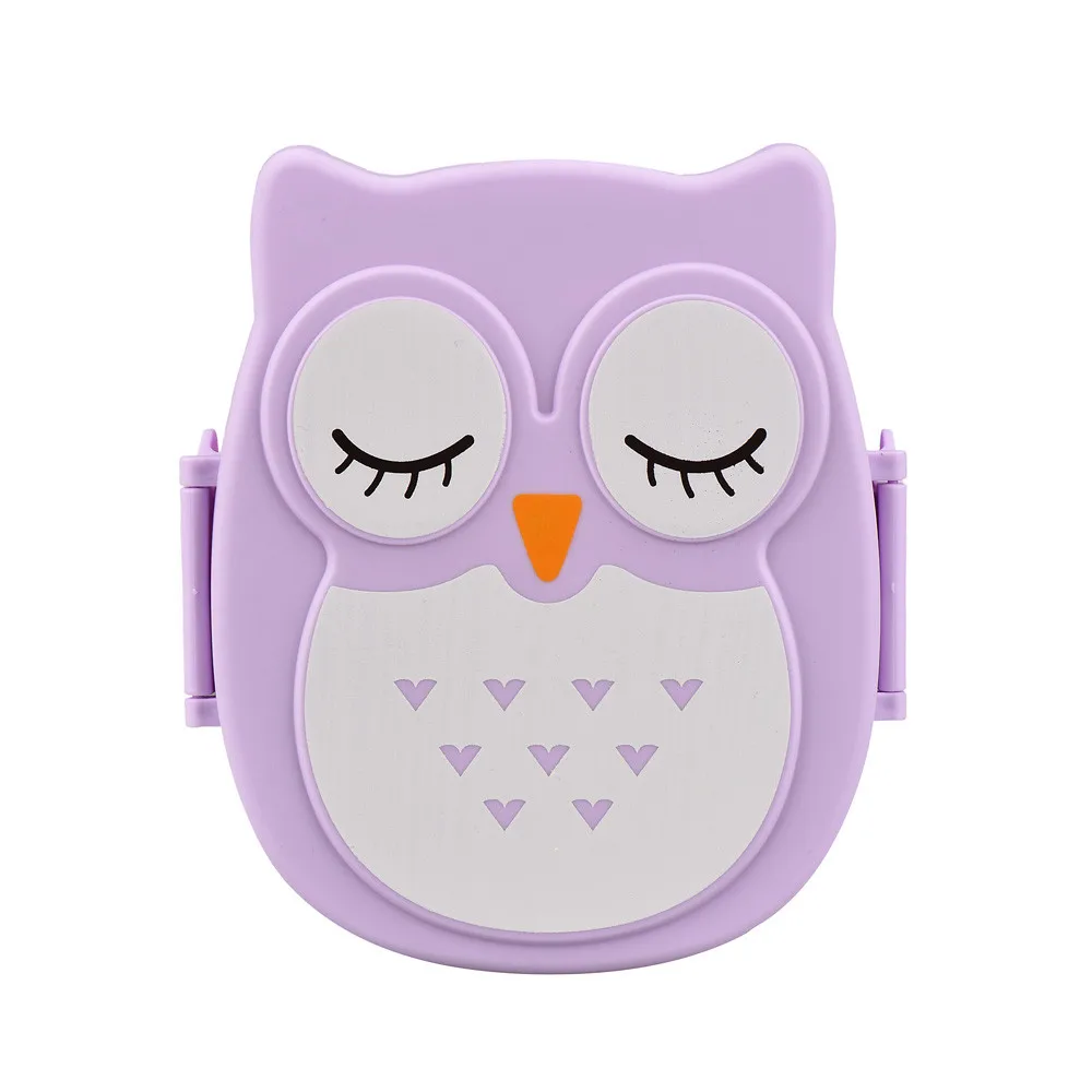 

Cute Cartoon Owl Lunch Box Food Container Storage Box Portable Kids Student Lunch Box Bento Box Container With Compartments