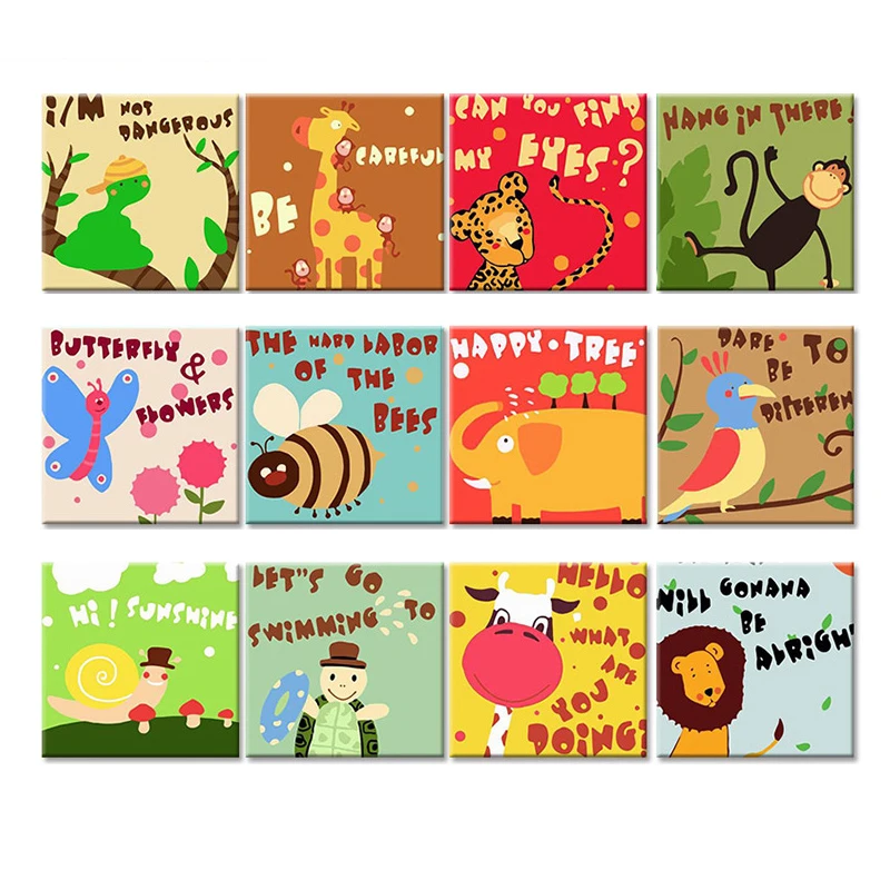 Милый Набор для раскрашивания по номерам DIY с животными рождественский подарок