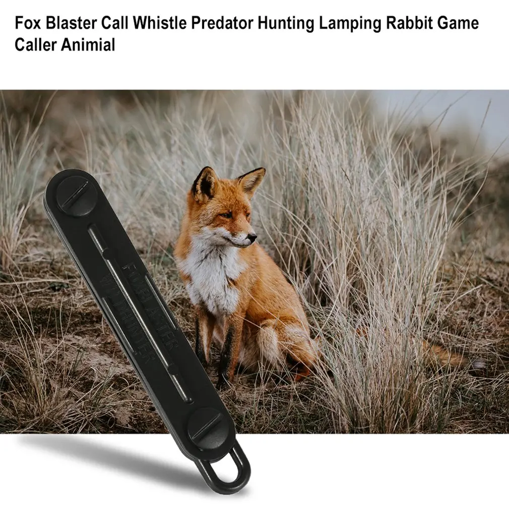 

Black Outdoor Fox Down Fox Blaster Call Whistle Predator Hunting Lamping Calling Rabbit Game Caller Animial