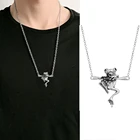 Ожерелье с симпатичными животными, винтажное 3D реалистичное ожерелье с лягушкой на ветке с животными, Уникальные ожерелья и подвески, подарок для женщин и девочек