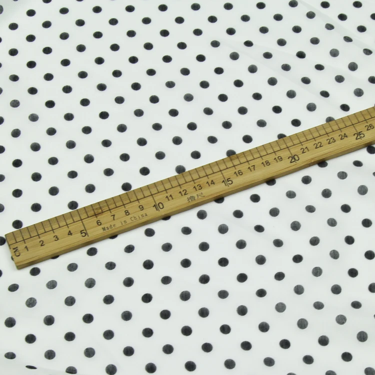 Мини Черный горошек печать на белом фоне 140 см ширина специальная цена SCT536|Ткань| |