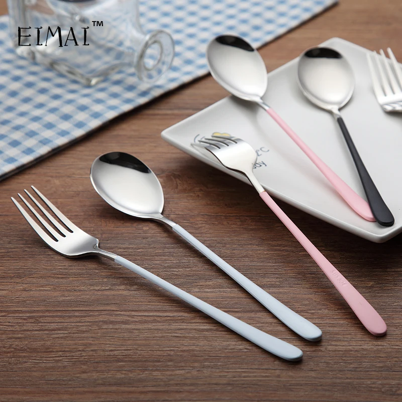 304 наборы посуды из нержавеющей стали набор школьной отправить столовую сумку в