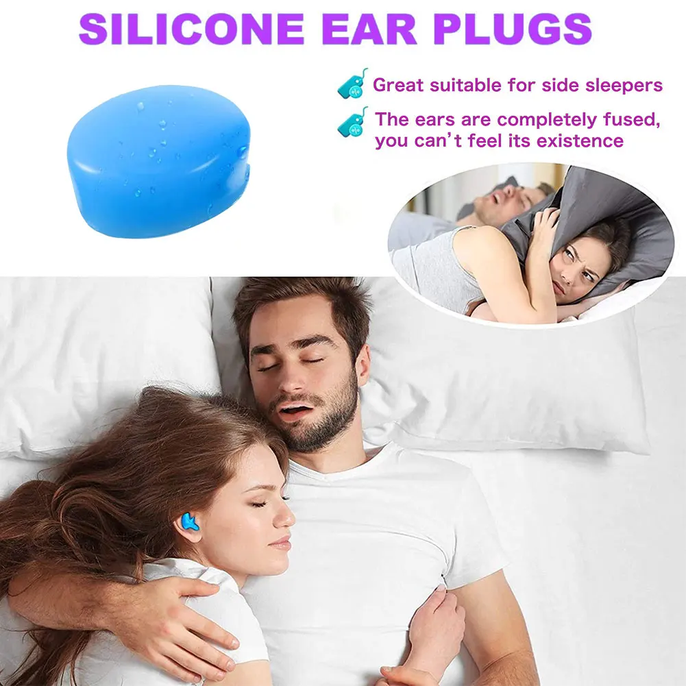 

6 Pairs Earplugs Protective Ear Plugs Silicone Soft Waterproof Anti-Noise Earbud Protector Swimming Showering Water Sports