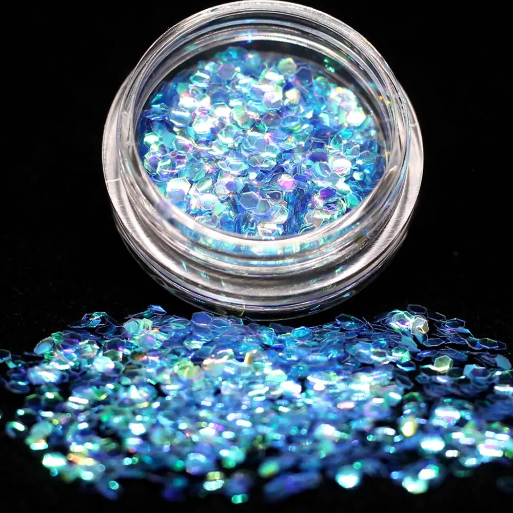 1 Box Kawaii Blue Sparkly Sequins Nail Rhinestone Small Irregular Beads 3D Art Decoration In Wheel Accessories | Красота и здоровье