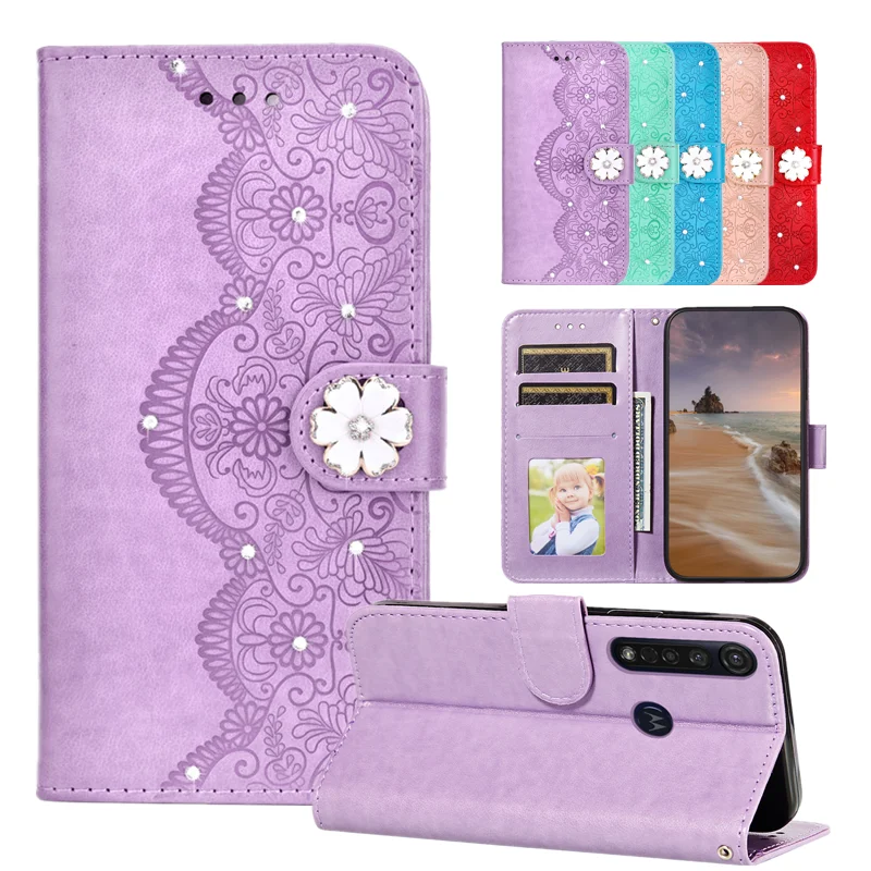 

Card Wallet Holder Case For Motorola Moto G9 G8 G7 Play Plus Phone Cover For Moto G8 G7 Power Lite Diamond Leather Flip Case