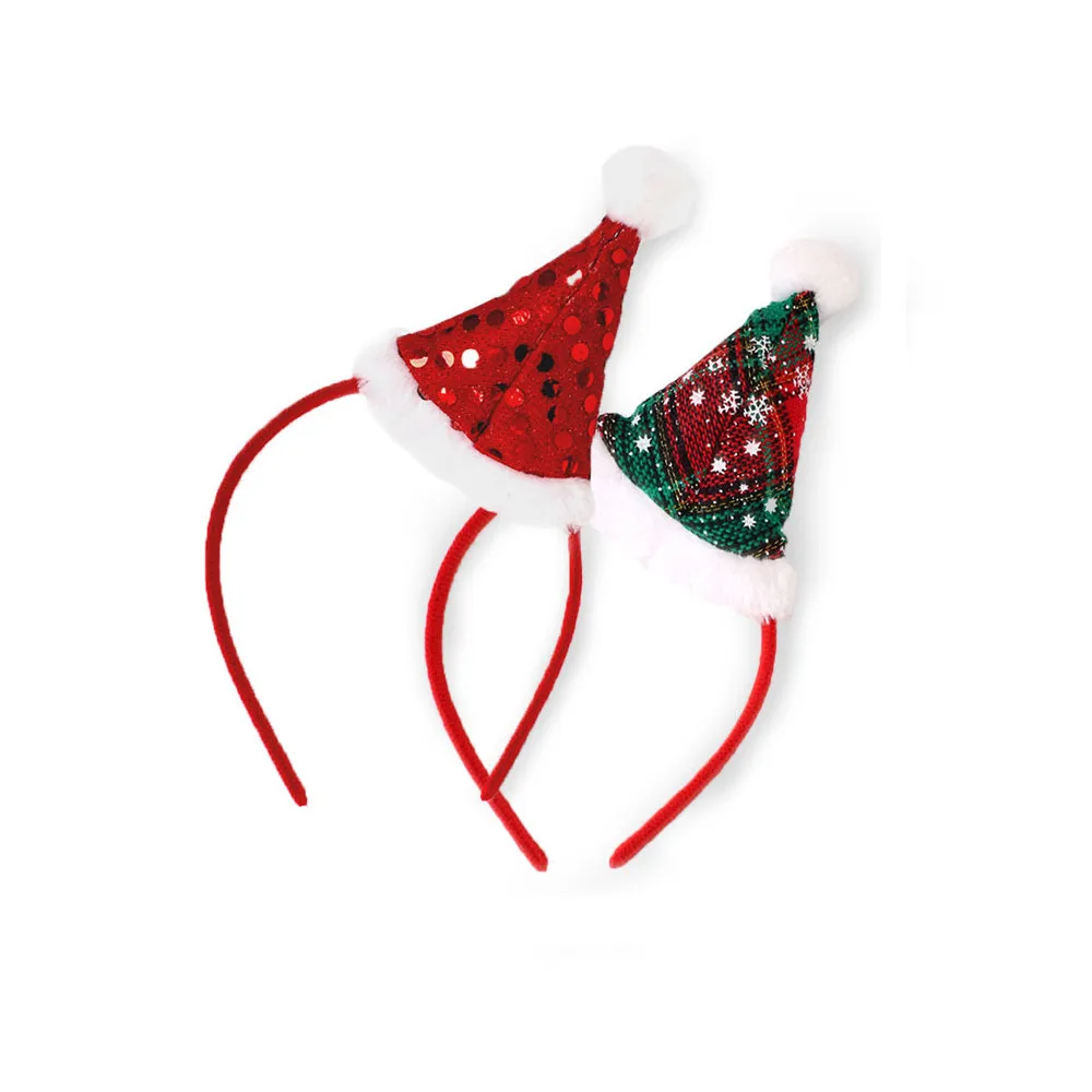 

Jonggo Merry Christmas Antlers Santa Hat Hairband Festival Headband Hair Hoop Female Xmas Wearing Decoration #30ph