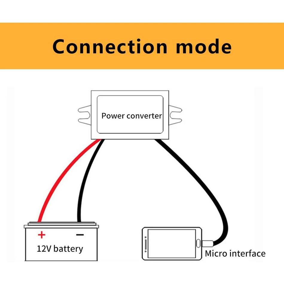 DC 12V to 5V 3A двойной микро порт USB преобразователь напряжения понижающий регулятор