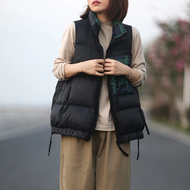 Новинка 2019 свободный универсальный пэтчворк в клетку на молнии толстый пуховый