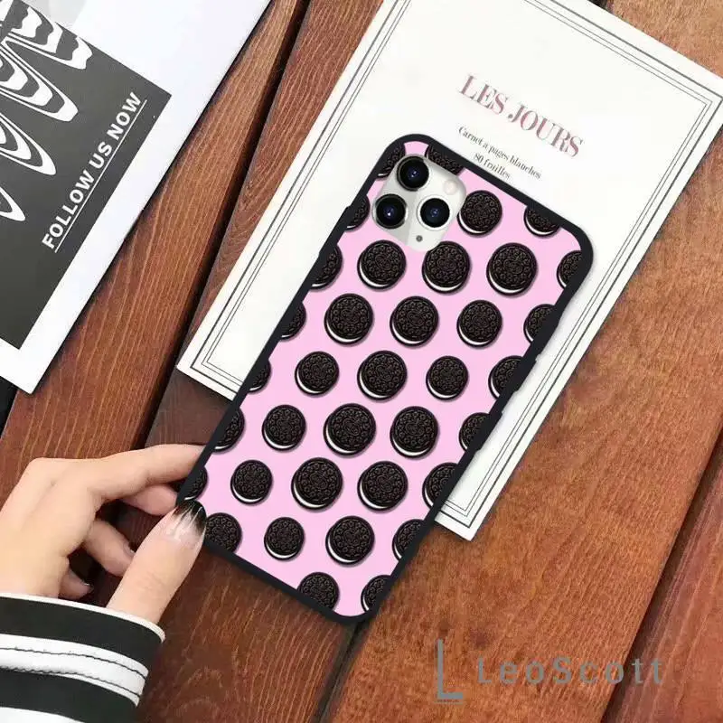 

Oreo Funny hand drawn cute art Phone Case for iPhone 11 12 pro XS MAX 8 7 6 6S Plus X 5S SE 2020 XR Soft silicone