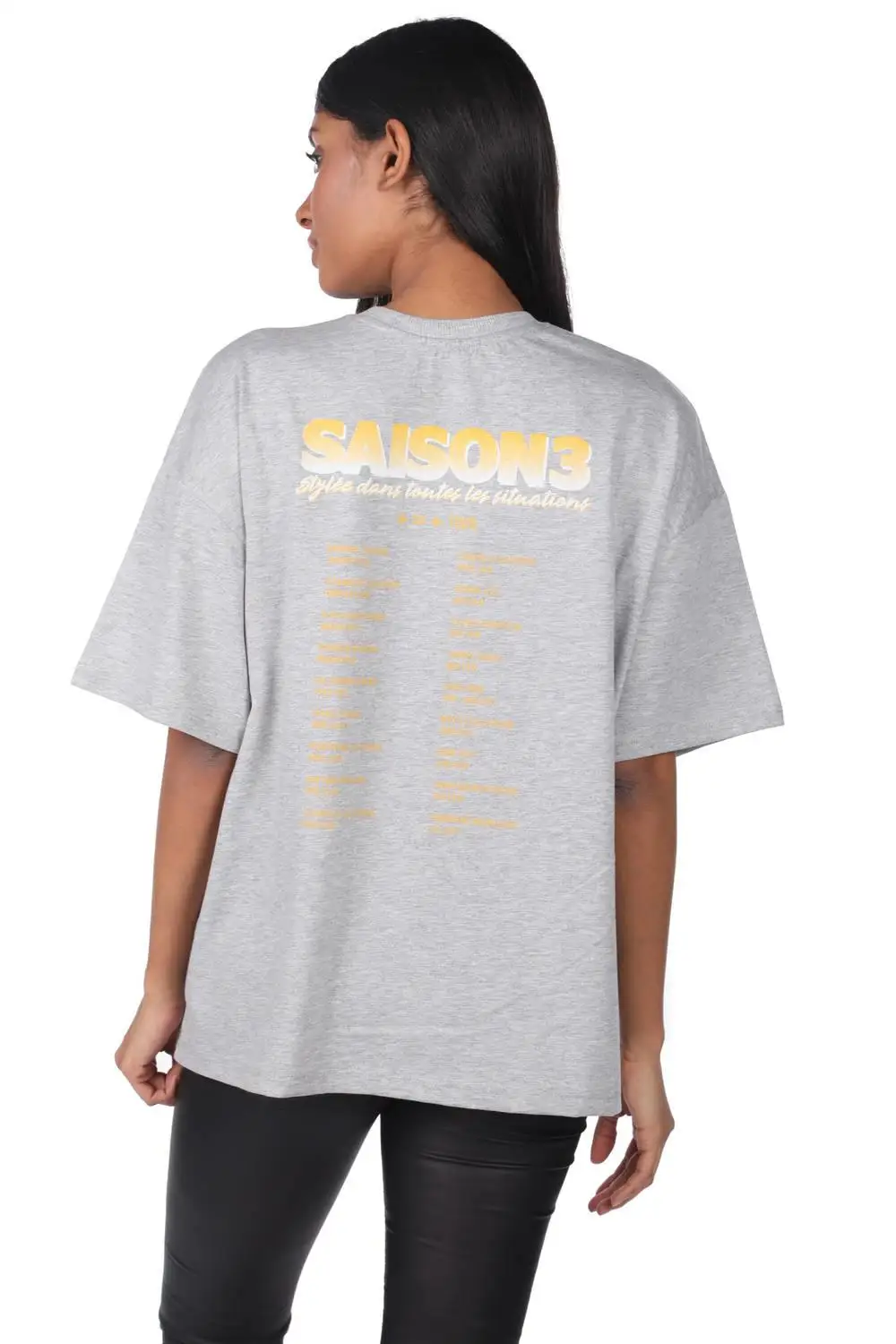

Markapia Crew Neck Womens Gray T-Shirt