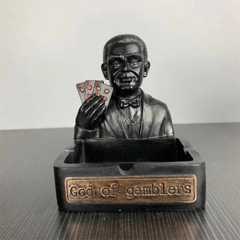 

Креативная полимерная пепельница God of Gamblers, предметы мебели, домашняя пепельница для бара, покера