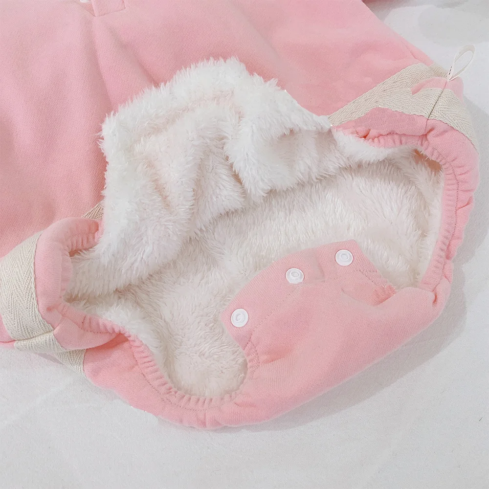 

Halilo 2020 Winter Plus Velvet Baby Rompers For Boy Girl Cartoon Hooded Infant Clothing Newborn Onesies Christmas Jumpsuit