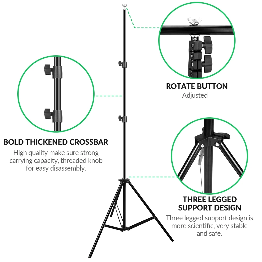 Photography T-shape Background Support Stand Metal Backdrop Frame For Photo Studio Video Chroma Key Green Screen | Электроника