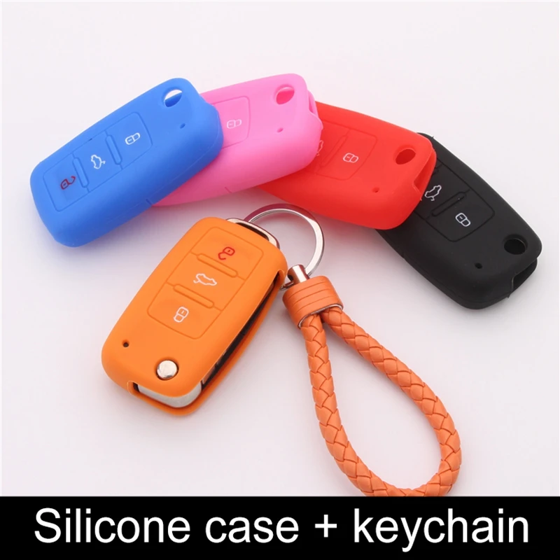 Ключевой чехол для автомобиля V-W Volkswagen Polo Passat B5 Golf 4 5 6 Jetta MK6 Tiguan Gol CrossFox на 3 кнопки, автотовары.