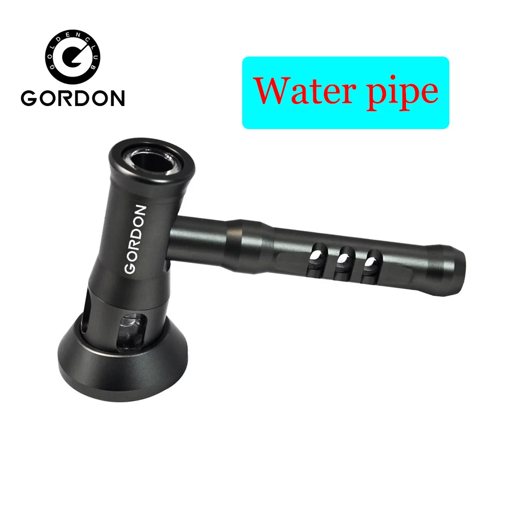 

Smoking Water Pipe 136MM Glass Bowl Aircraft Aluminum Metal Tobacco Herb Pipes Hookah Shisha Smoke Water Pipe
