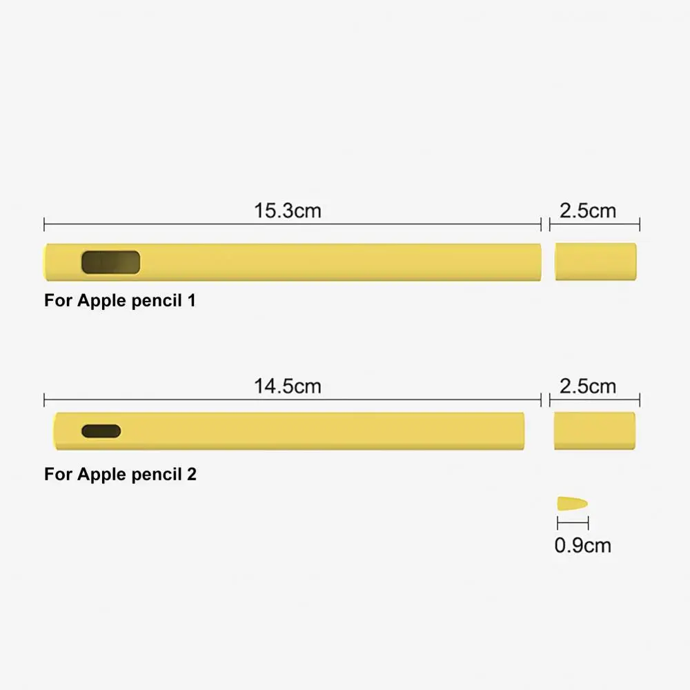 

Solid Color Silicone Stylus Pen Cap Nib Protective Cover for Apple Pencil 1/2
