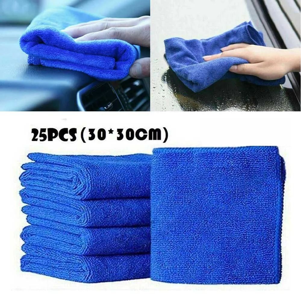 

25pcs Towels Car Washing Tools Large Microfibre Cleaning Auto Car Detailing Soft Cloths Wash Towel Duster For Car Washing