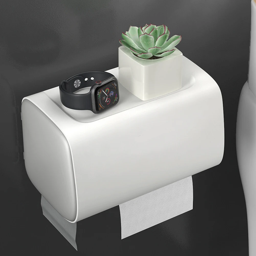 Ванная комната настенный туалет Бумага держатель двойная Полка для полотенец