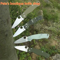 g10 handle folding knife 440 stainless steel sharp outdoor pocket knifecamping survival hand tool self defense edc fruit knife