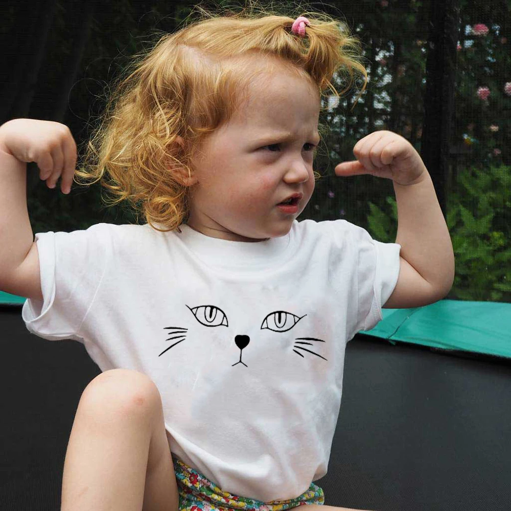 

Mama cat print family matching clothes T shirt Women son daughter mum T shirt tops kids baby girl boys casual T shirt