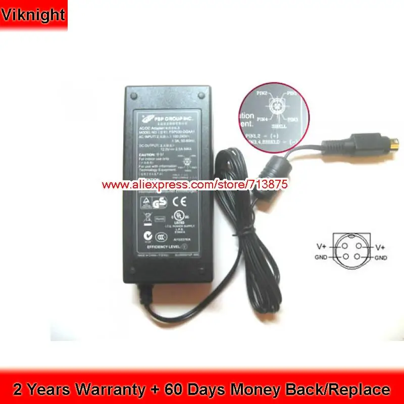 Оригинальный FSP030 DGAA1 адаптер переменного тока 12V 2.5A 30W зарядное устройство для Abus