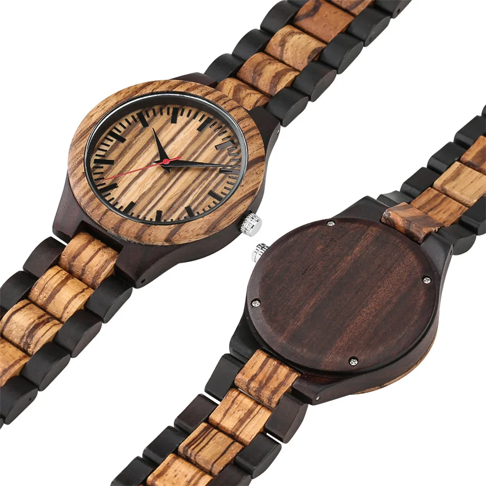 

Quartz Men Wood Watches Personalized Carve Topic Wooden Bangle Mens Wrist Watch Hot New Birthday Anniversary Father's Day Gifts