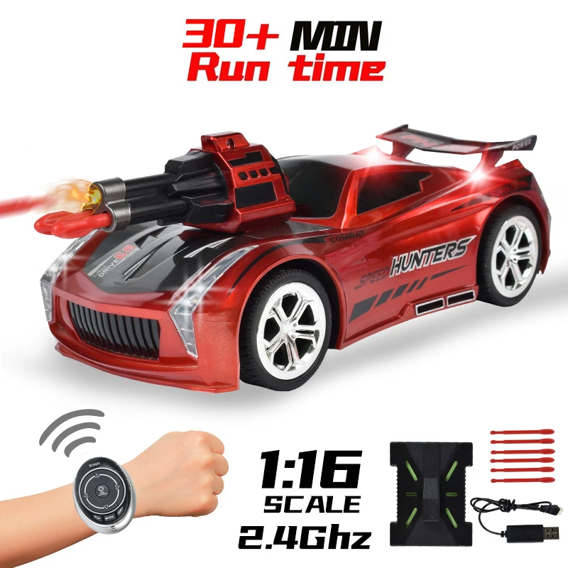 Cheap Coche teledirigido con Control por voz para niños, juguete de 2020 GHz, Control de reloj, con luz LED 116, 3 modos de rebote, 2,4