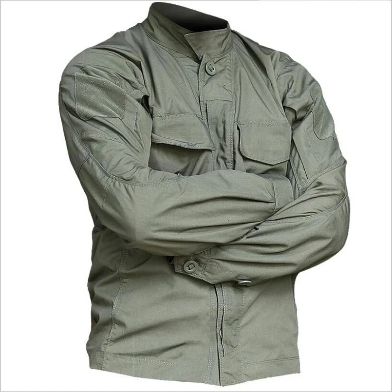 Новейшая тактическая рубашка с длинным рукавом, военная тактическая Униформа для солдат, водонепроницаемые рубашки-карго с несколькими ка...