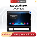 Junsun V1 Pro 4G Android 10,0 4G + 64G Автомобильный Радио мультимедийный плеер для TOYOTA TACOMAHILUX 2005-2013 GPS навигация no 2din dvd