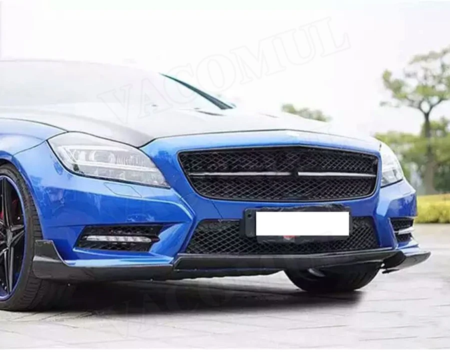 Для W218 углеродное волокно передний спойлер для Mercedes Benz CLS класс W218 CLS350 550 CLS63 2012 2013 передний бампер сплиттеры защита