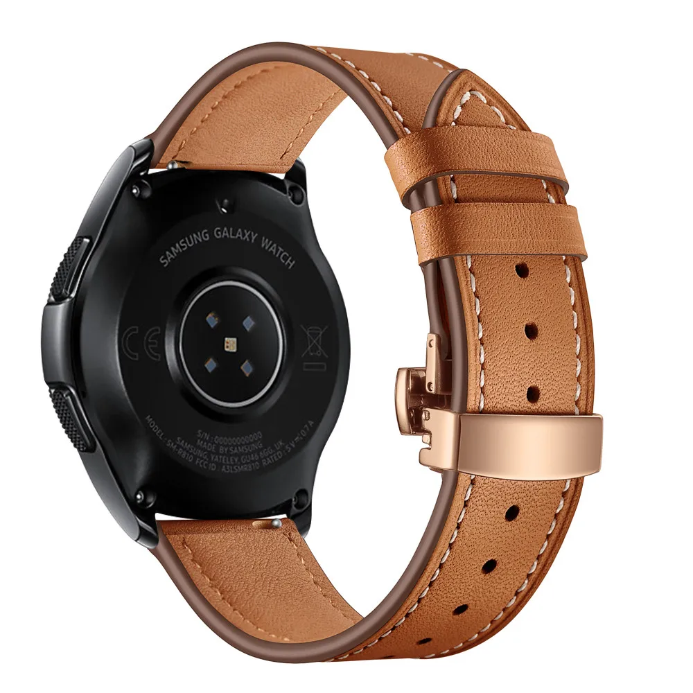 20mm Leather Band for Garmin Vivoactive 3/Venu/SQ/2 Plus Strap for Samsung Galaxy Watch 5 4 3 Classic Bracelet 40mm 44mm Active