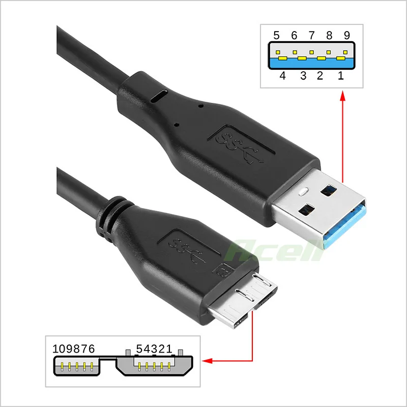 USB3.0 Micro-B Data Cable for Seagate One Touch SSD Expansion Game Drive Xbox Seven Backup Plus Mobile Hard | Электроника