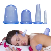 4 sizes silicone anti cellulite cup vacuum massage cups body pain relief massage roller manual suction cups cupping therapy kit