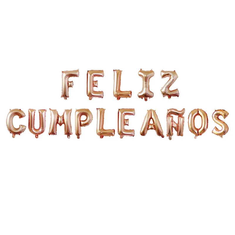 16 дюймов Испания FELIZ cumpleaños письмо воздушный шар из фольги Happy Birthday Алфавит День