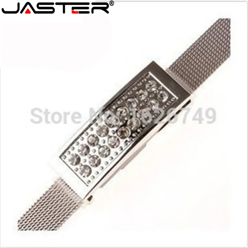 JASTER Модный USB флеш-накопитель металлический браслет Флешка 2 0 64 ГБ 32 16 8 4 Clef для